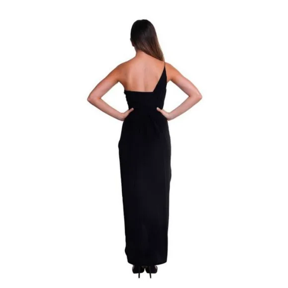 ZIMMERMANN One Shoulder Drape Maxi Dress in Onyx *NWT Size 16* - Picture 4 of 9